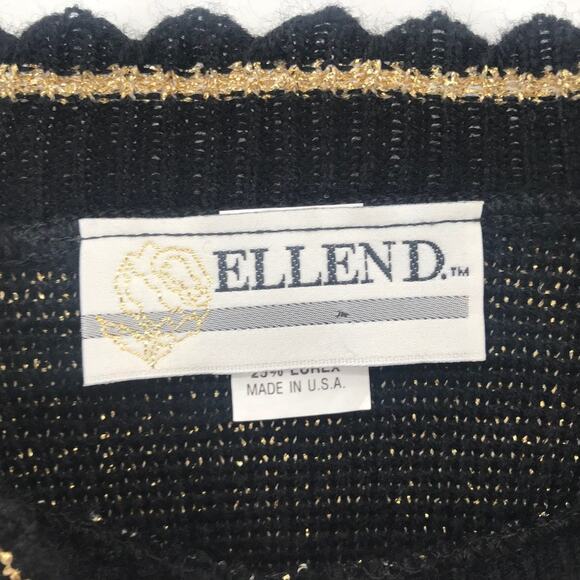 Ellen D. Vintage‎ Womens Sweater Floral Gold M USA - Picture 4 of 9